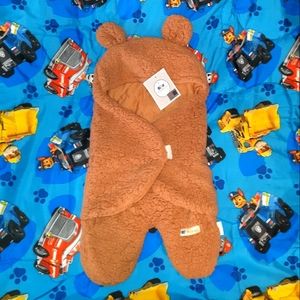 Blue Snail Swaddle Blanket